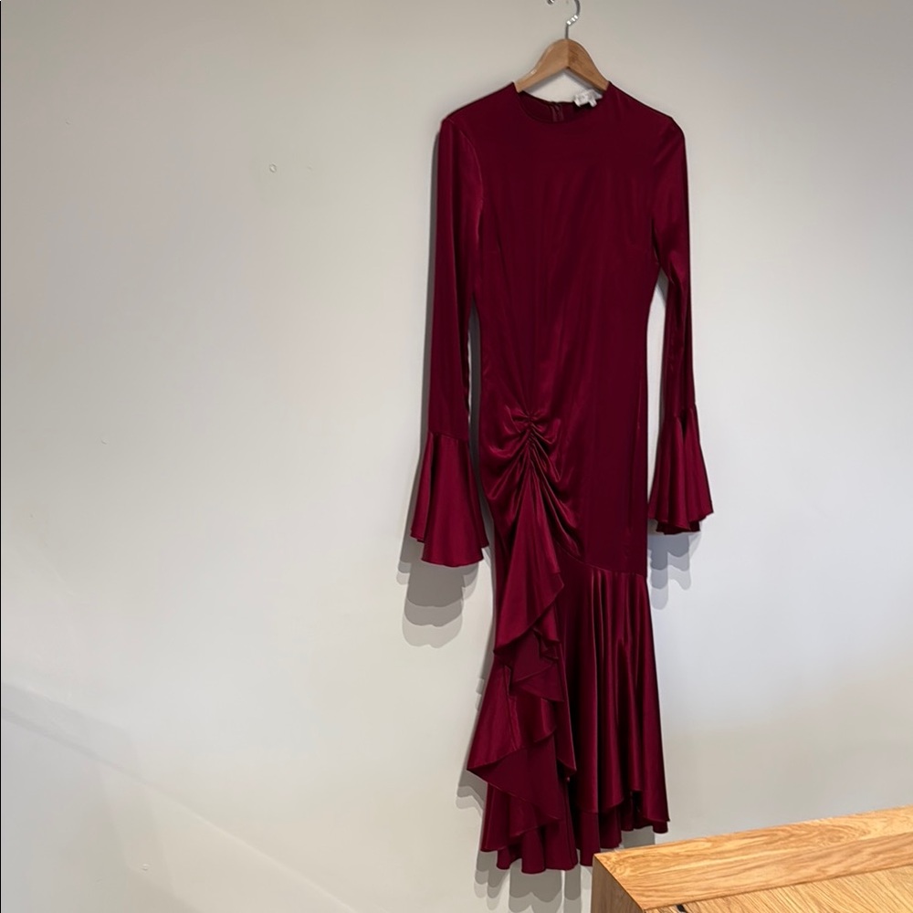 Like New Caroline Constas Red Ruffle Dress.